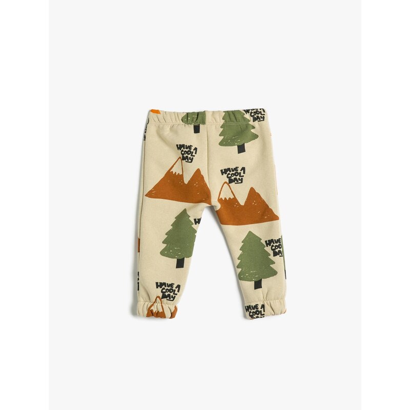 Koton Jogger Sweatpants Nature Theme with Tie Waist Sharding