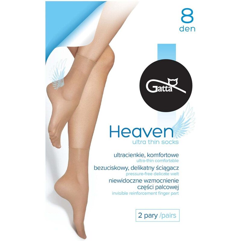 Gatta Béžové silonkové ponožky Heaven 8 DEN