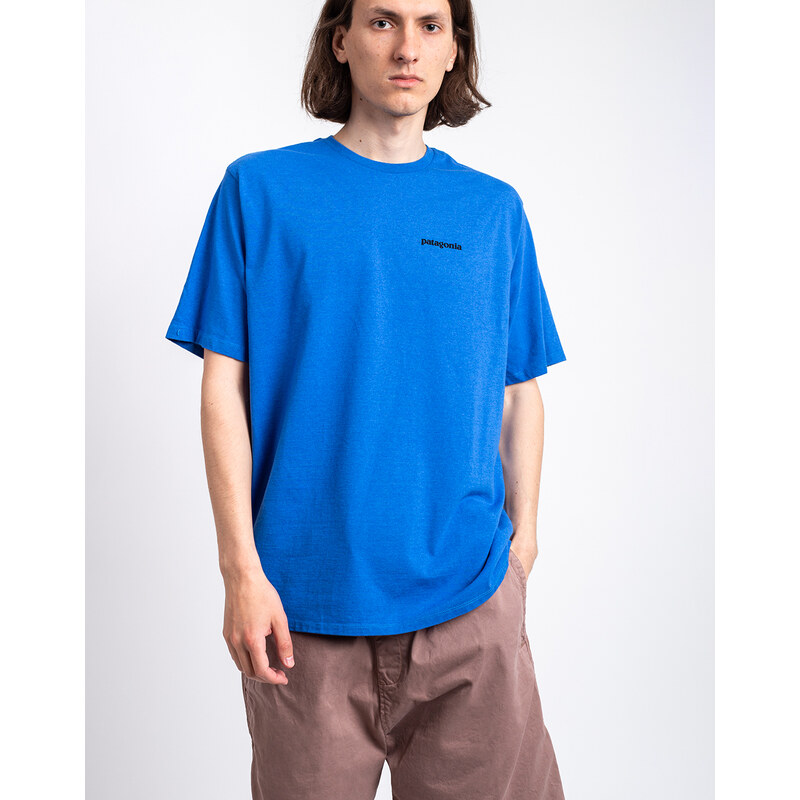 Patagonia M's P-6 Logo Responsibili-Tee P-6 Outline: Vessel Blue