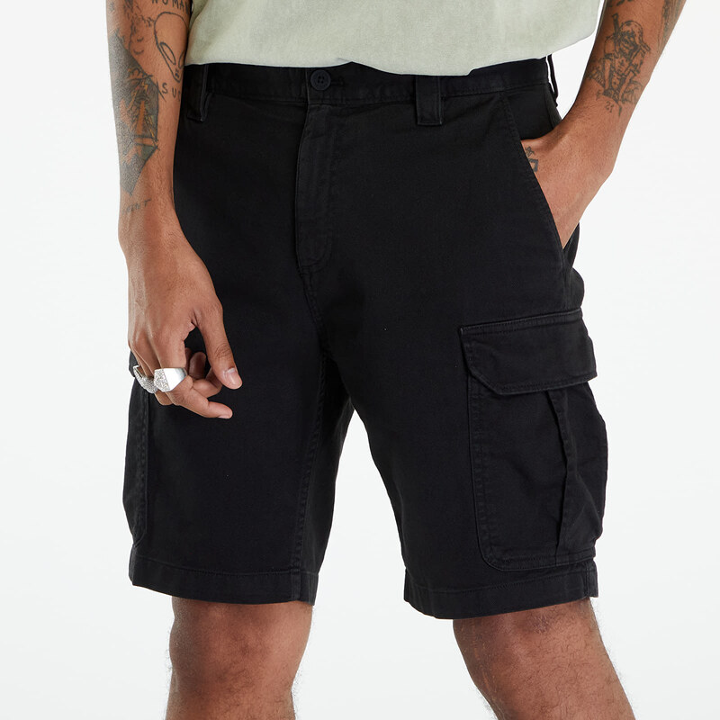 Tommy Hilfiger Pánské kraťasy Tommy Jeans Ethan Cargo Shorts Black