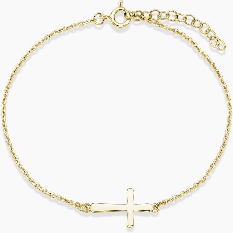 Šperky Jiříček Zlatý náramek jednoduchý křížek