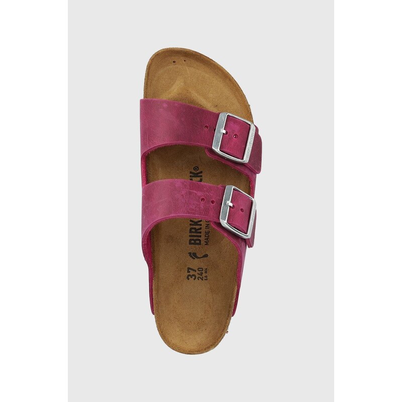 Kožené pantofle Birkenstock Arizona dámské, růžová barva, 1024133