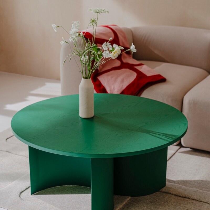 noo.ma Zelený konferenční stolek Gavo 95 cm