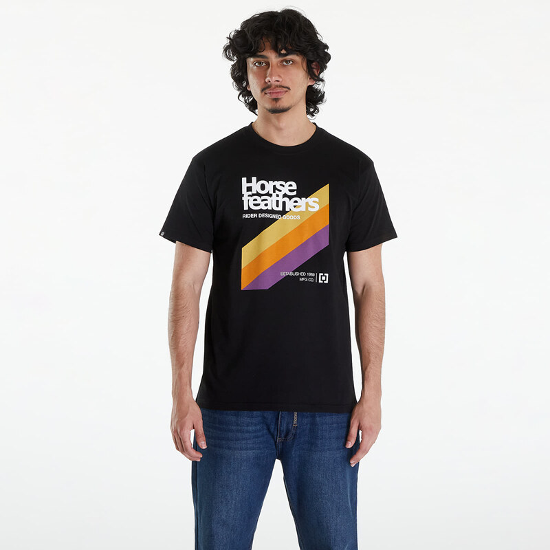 Pánské tričko Horsefeathers Vhs T-Shirt Black