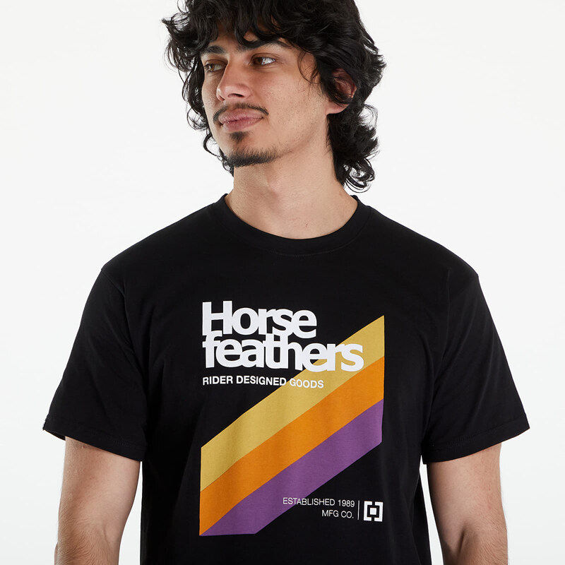Pánské tričko Horsefeathers Vhs T-Shirt Black