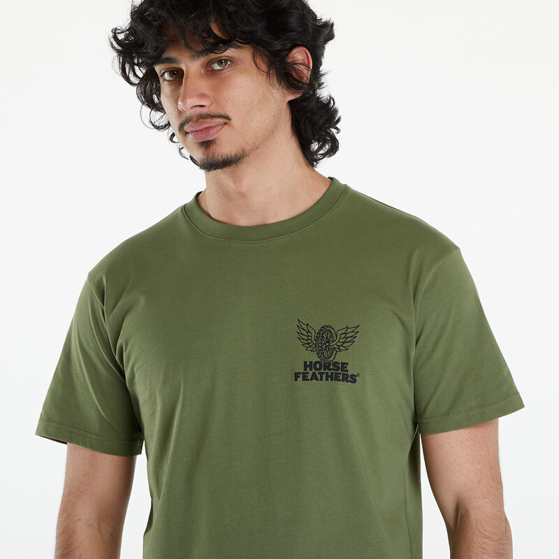 Pánské tričko Horsefeathers Wheel Tech T-Shirt Loden Green