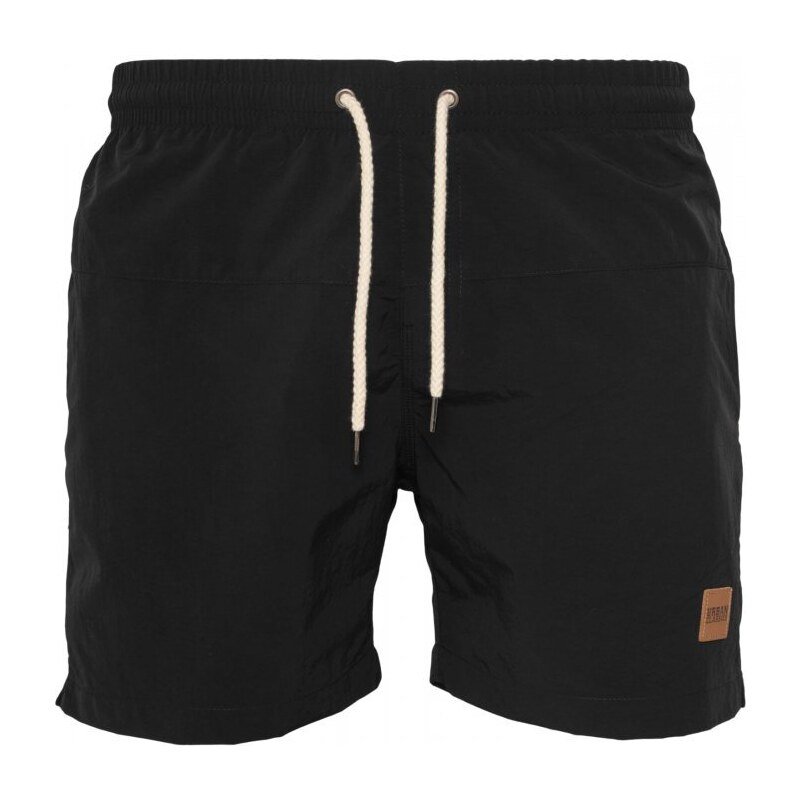 Černé a zelenkavé pánské koupací kraťasy Urban Classics Block 2-pack