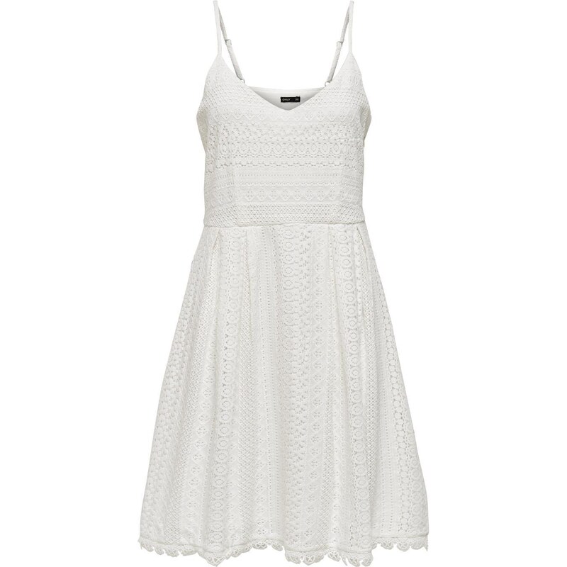 Only dámské vyšívané šaty Helena bílé
