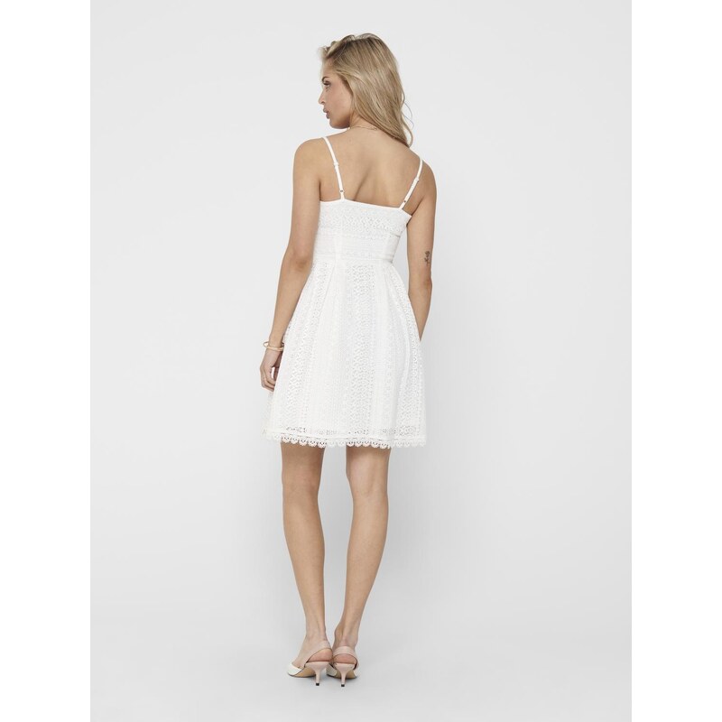 Only dámské vyšívané šaty Helena bílé
