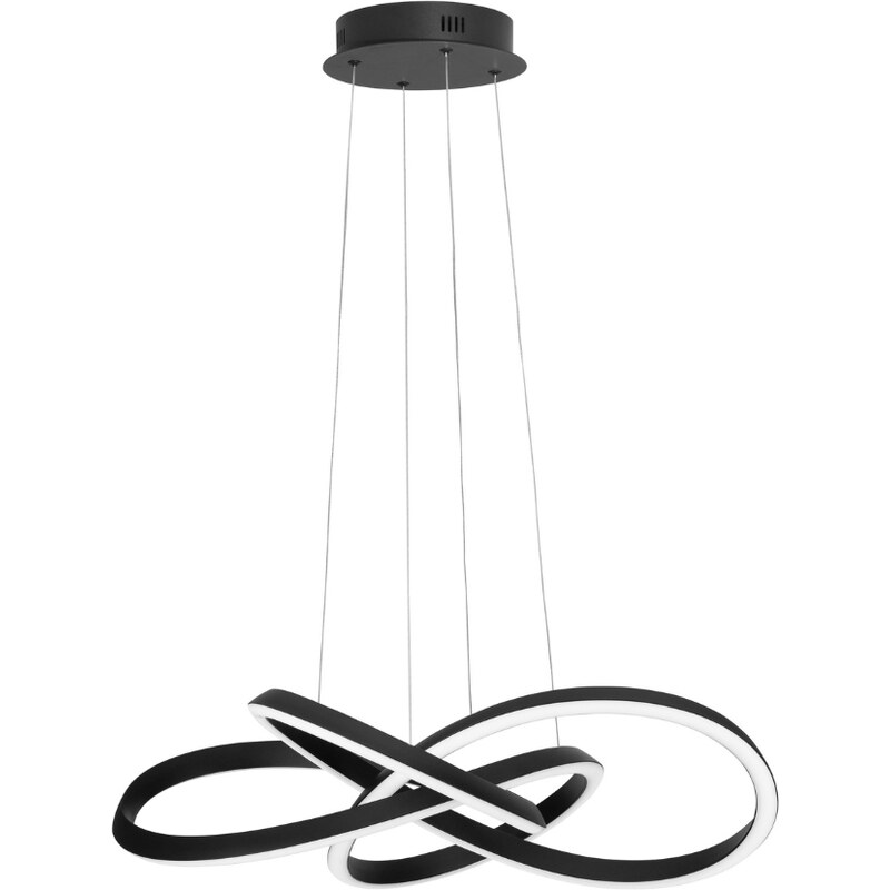 Černé kovové závěsné LED světlo Nova Luce Amara 68 cm