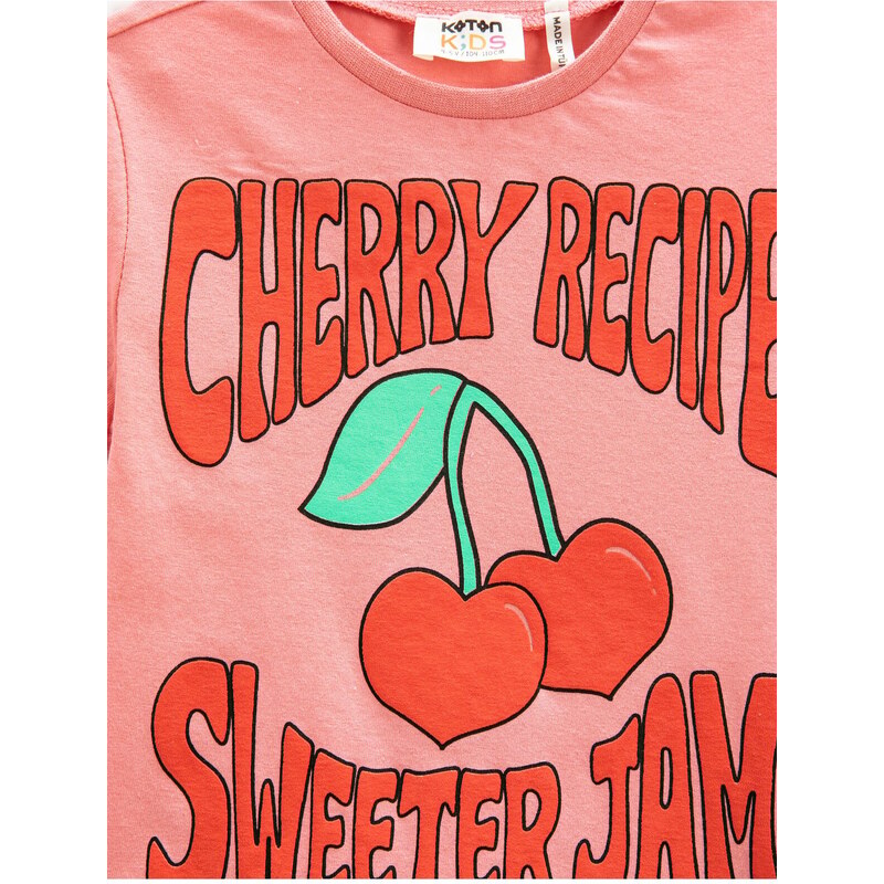Koton Cherry T-Shirt Short Sleeve Round Neck Cotton