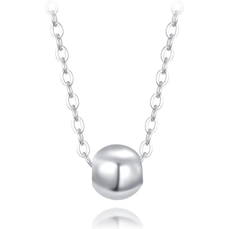 MINET Stříbrný náhrdelník kulička 6 mm JMAS0158SN06