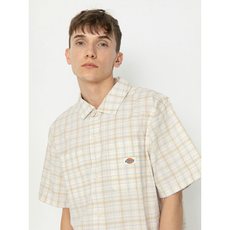 Dickies Surry Shirt (outdoor check whitecap)hnědá