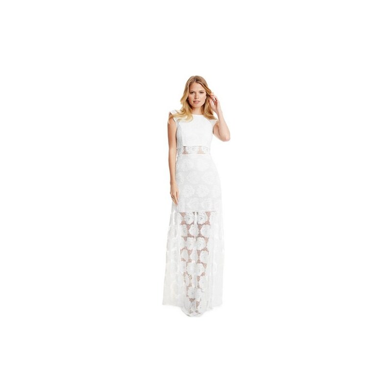 Guess by Marciano Šaty Guess Maggie Lace Maxi Dress bílé
