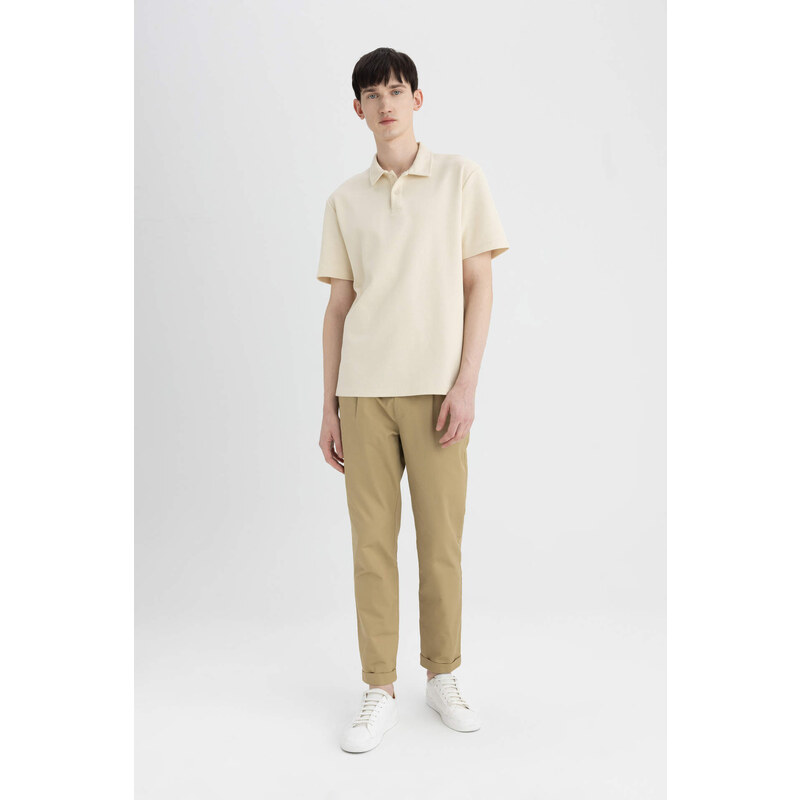 DEFACTO Tapered Fit Double Hem Twill Trousers