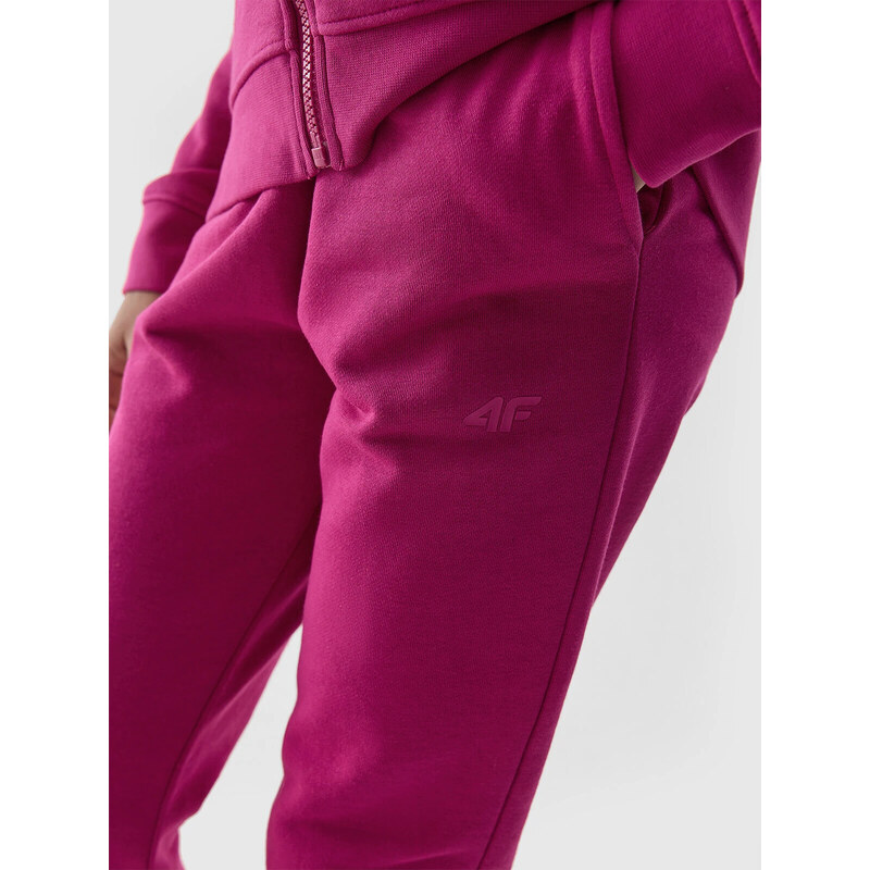 Dívčí tepláky typu jogger 4F - růžové