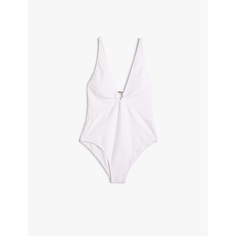 Koton Metal Accessory Swimwear with Hangers Covered Window Detail.