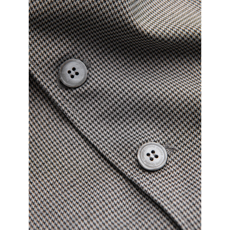 Ombre Clothing Pánská žakárová vesta bez klop - šedá V2 OM-BLZV-0111
