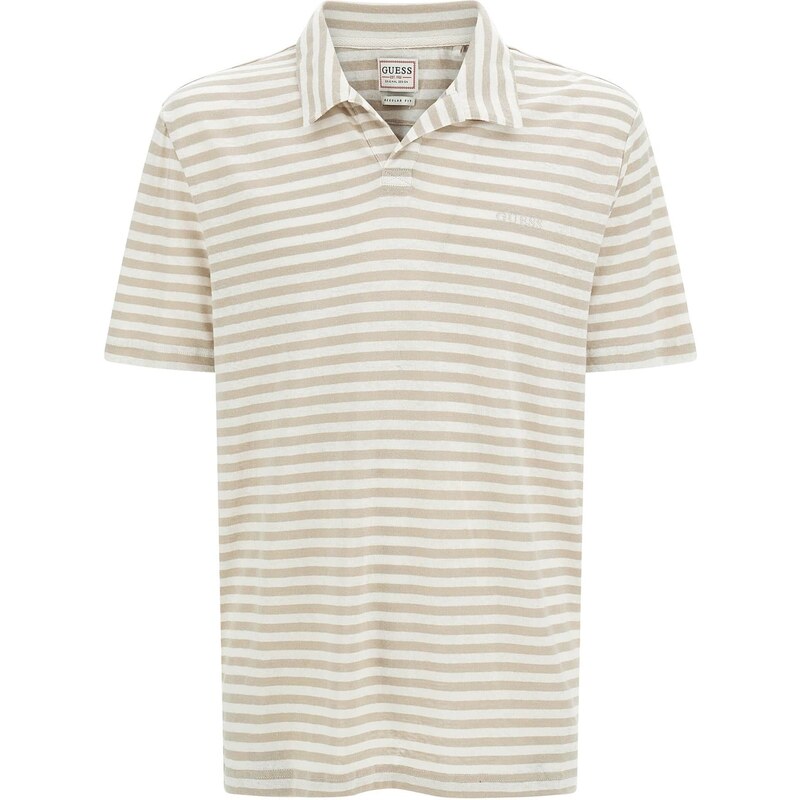 GUESS Tričko Embro béžová / offwhite