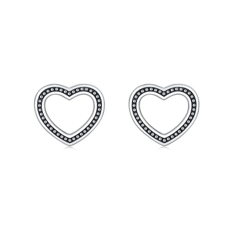 GRACE Silver Jewellery Stříbrné náušnice Corinne - srdce, stříbro 925 91835922