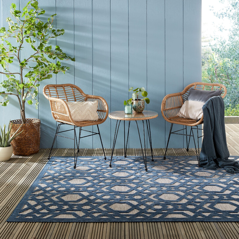Flair Rugs koberce Kusový koberec Piatto Oro Blue – na ven i na doma - 80x150 cm