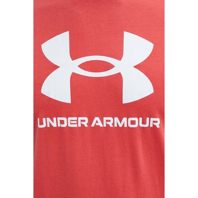 Tričko Under Armour červená barva, s potiskem