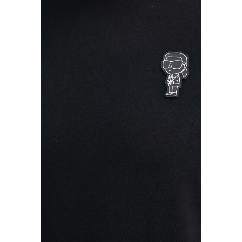 Tričko Karl Lagerfeld černá barva, s aplikací, 542221.755026
