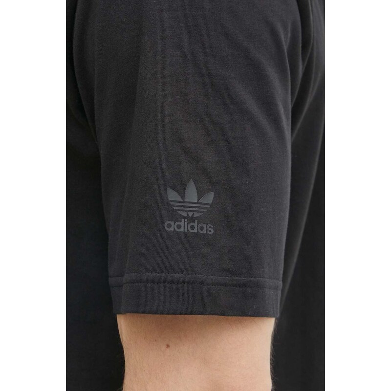 Bavlněné tričko adidas Originals černá barva, s potiskem, IR9440