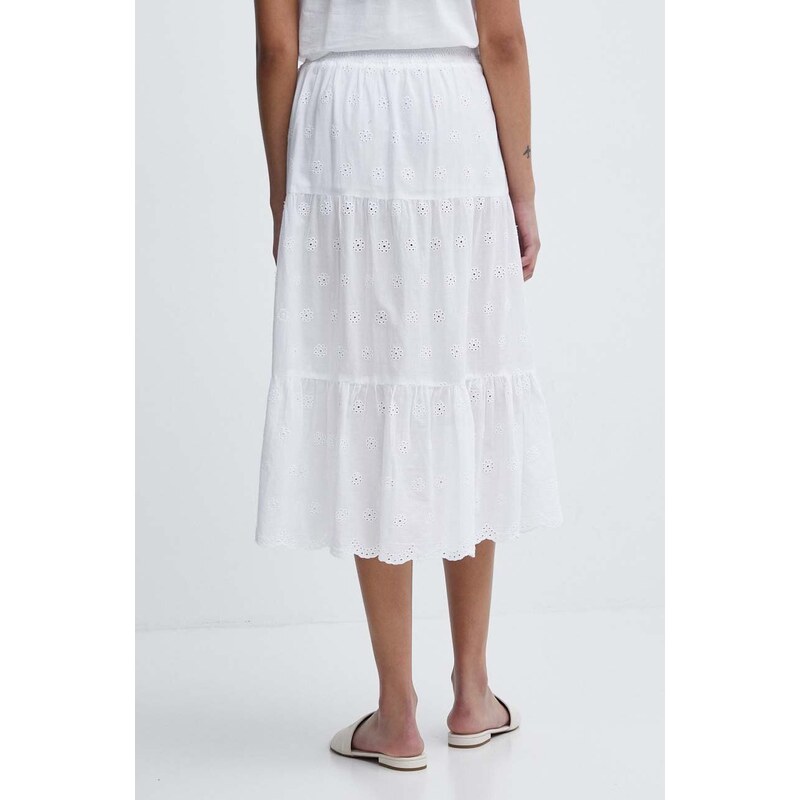 Bavlněná sukně Pepe Jeans DARLING bílá barva, maxi, áčková, PL901122