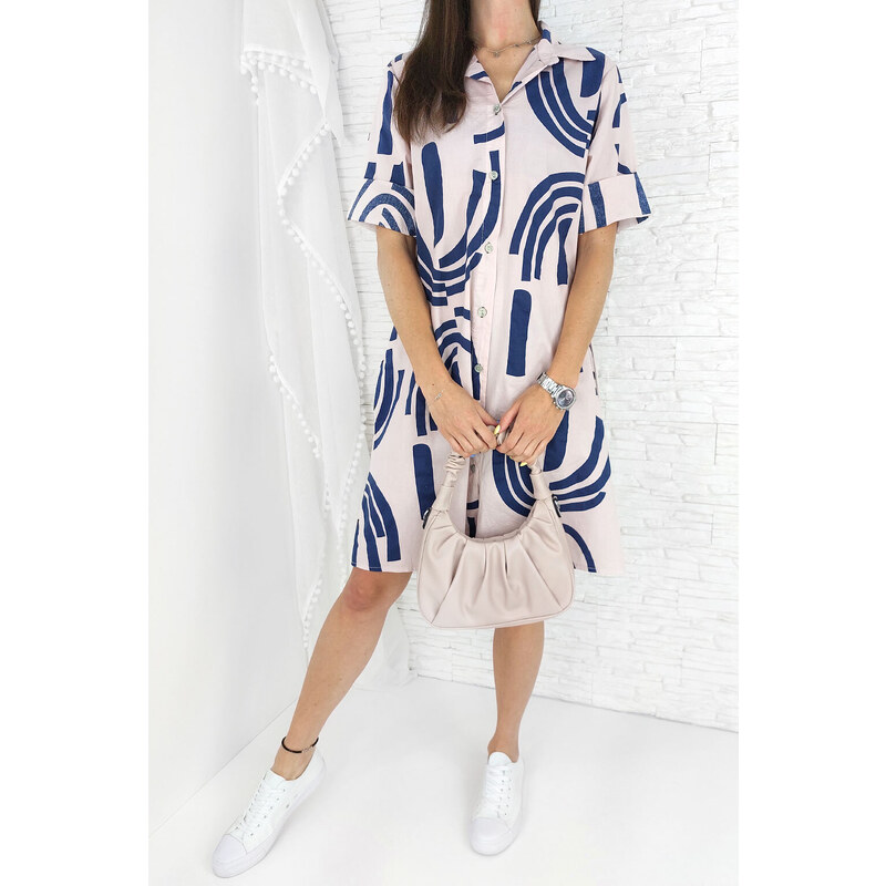 New collection Růžové šaty s potiskem MA-24080PI 92282398