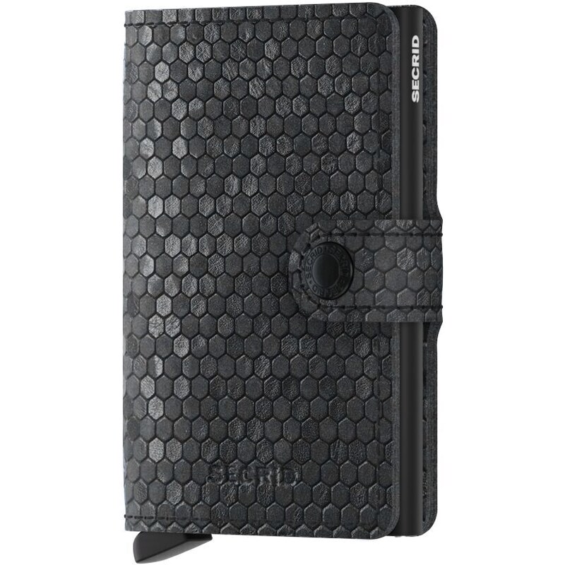 Kožené pouzdro na karty SECRID Miniwallet Hexagon Black černé