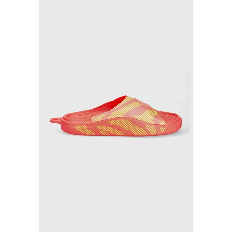 Pantofle adidas by Stella McCartney dámské, růžová barva, na platformě, IF6065