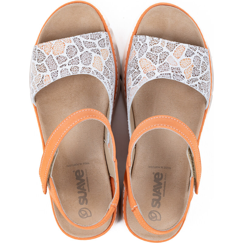 Dámské komfortní oranžové sandály SUAVE