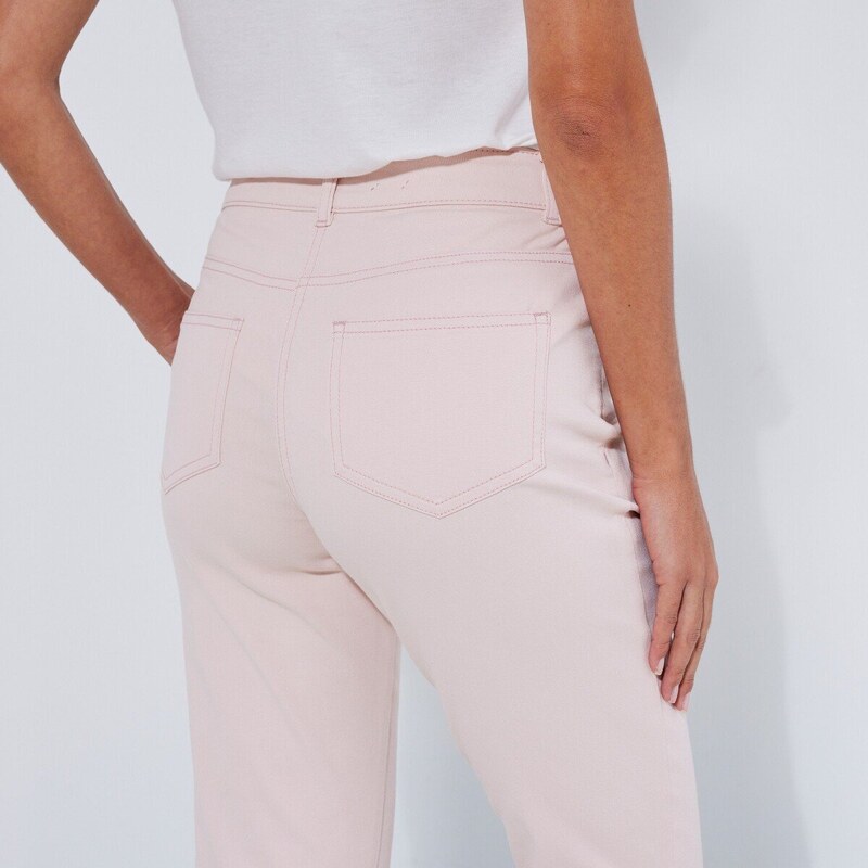 Blancheporte Zeštíhlující kalhoty, efekt plochého bříška růžová pudrová 36