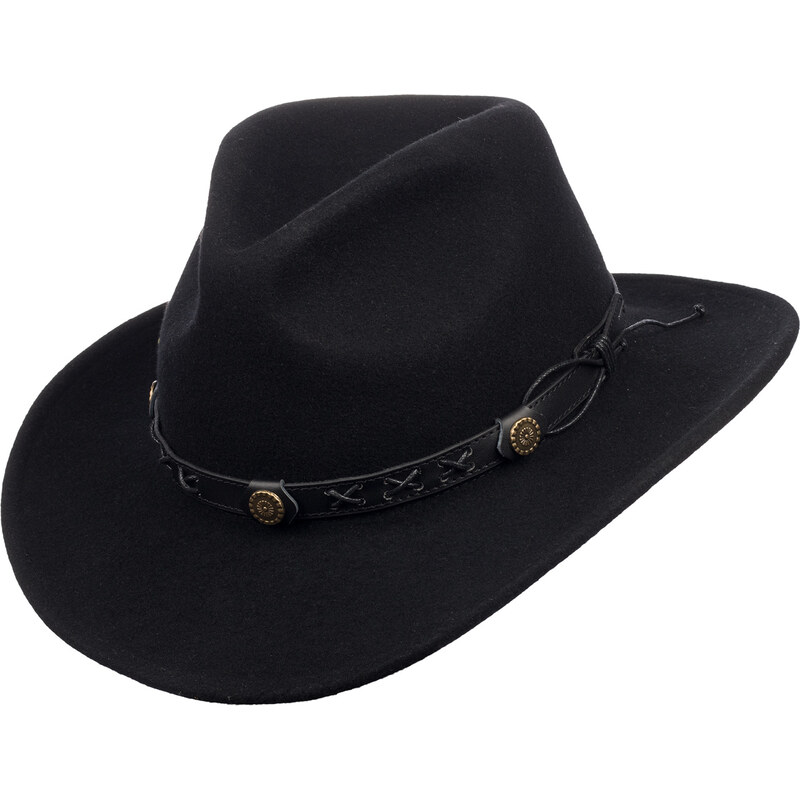 Scippis Australský černý klobouk vlněný - MACKAY