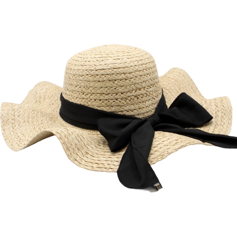 Fiebig Letní dámský slaměný klobouk s širokou krempou - Brim Hat Raffia