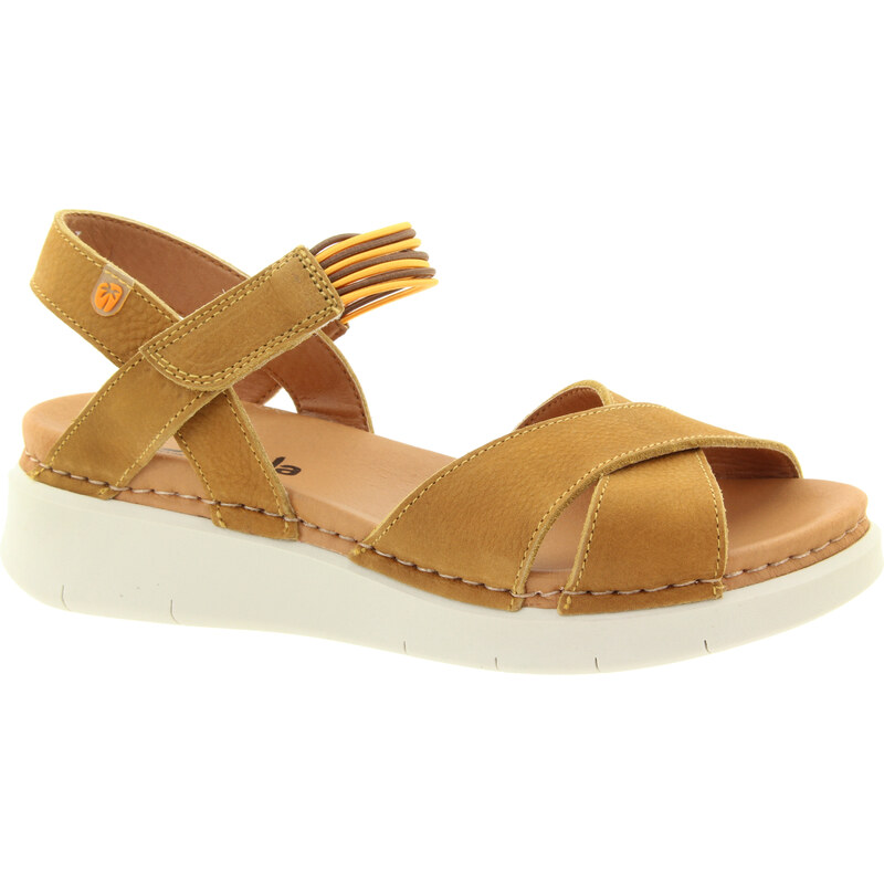 JUNGLA Dámské kožené žluté sandály 8183-ALBERO-255