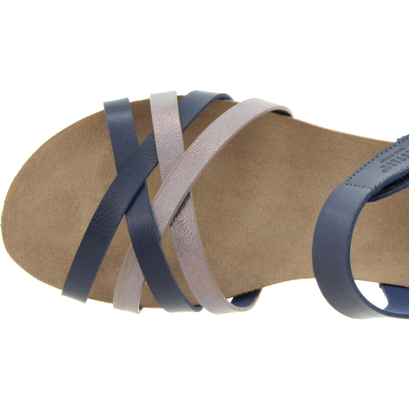MUSTANG Dámské modro-stříbrné sandálky 1307811-821-355