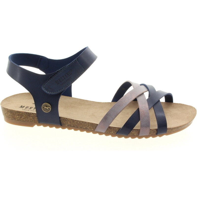 MUSTANG Dámské modro-stříbrné sandálky 1307811-821-355
