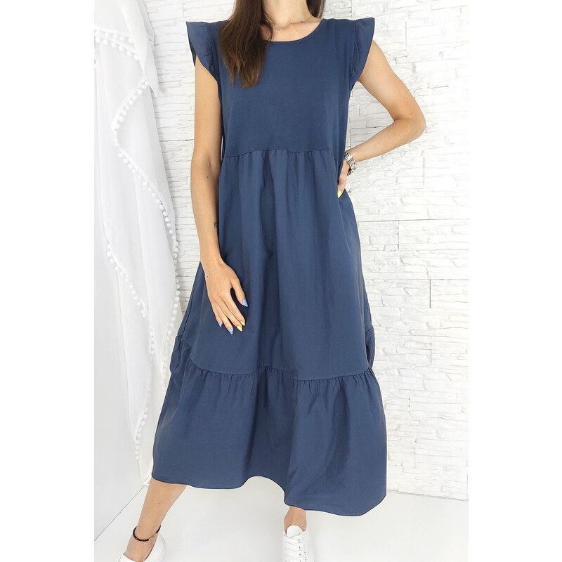 New collection Dámské modré letní šaty LA-20193NA 91951433
