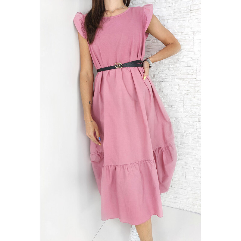 New collection Volné růžové šaty LA-20193PI 92282403