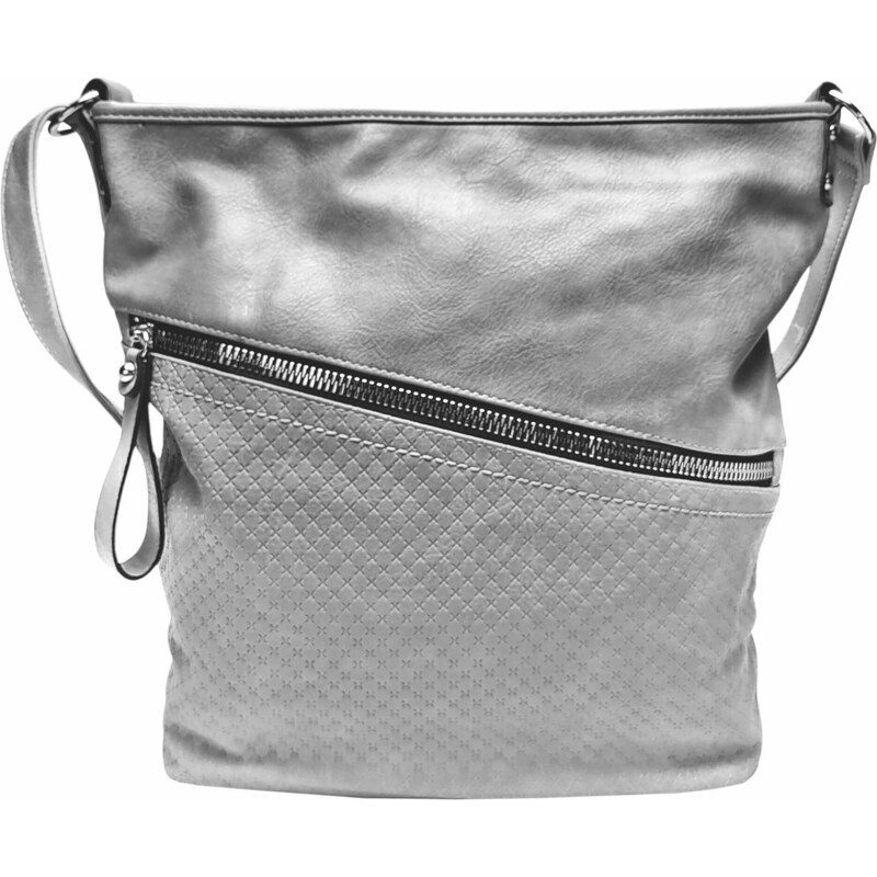Tapple Velká světle šedá crossbody kabelka s kapsou Lora 86606243