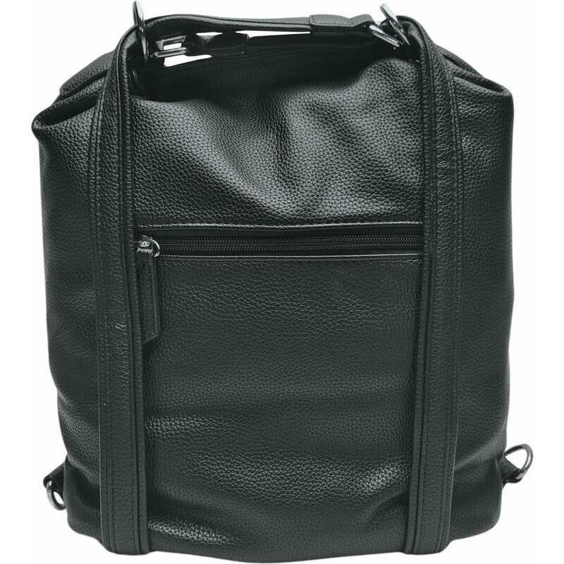 Bella Belly Stylový černý kabelko-batoh 2v1 s třásněmi