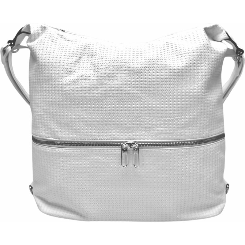 Tapple Velký bílý kabelko-batoh 2v1 se vzorem