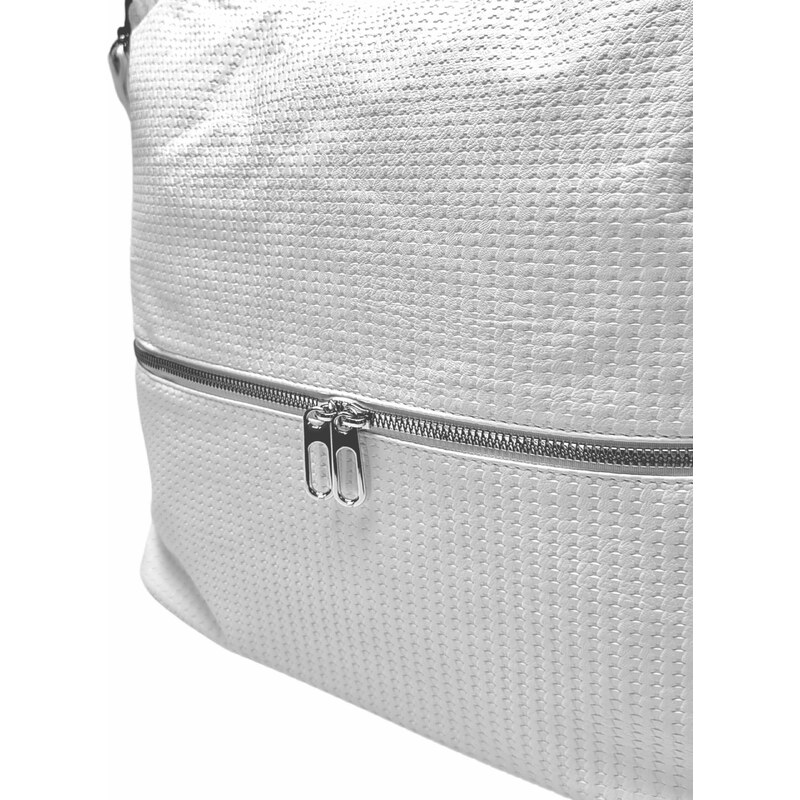 Tapple Velký bílý kabelko-batoh 2v1 se vzorem