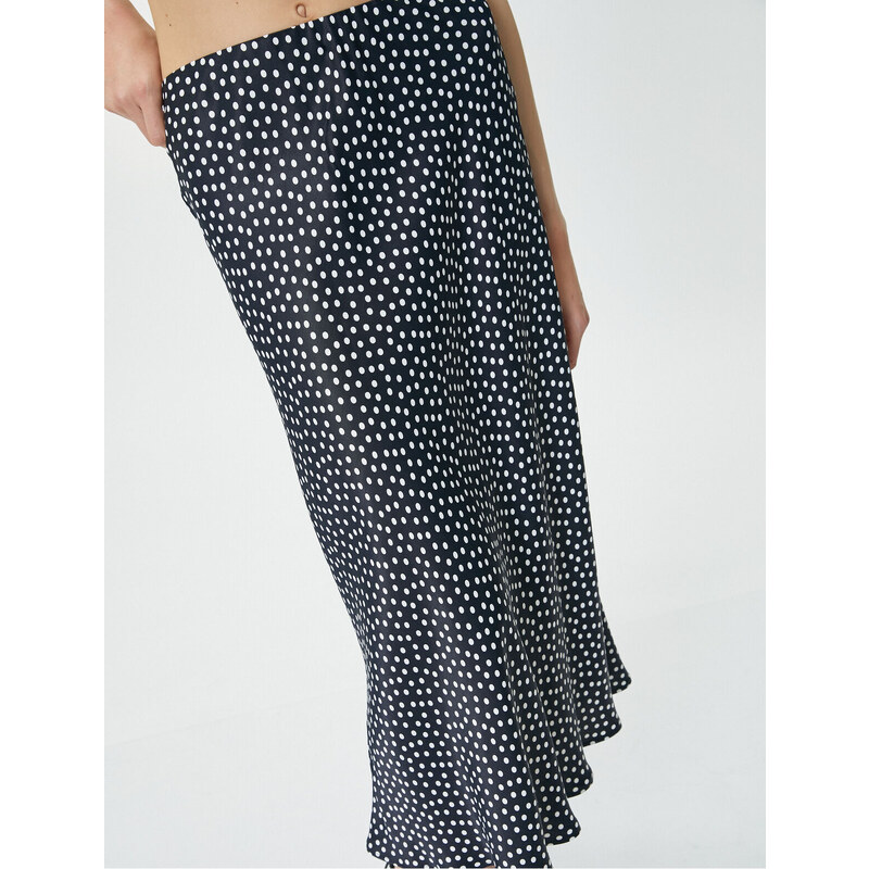 Koton Polka Dot Midi Skirt Viscose