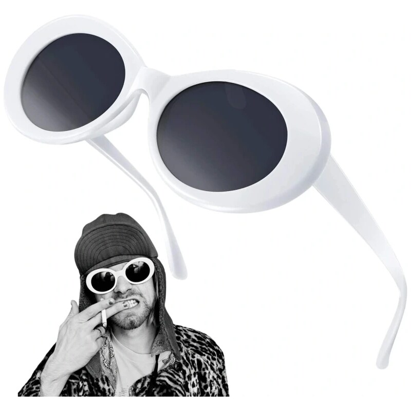 Camerazar Oválné sluneční brýle RETRO MUCH v retro stylu, plastový rám, filtr UV 400 cat 3