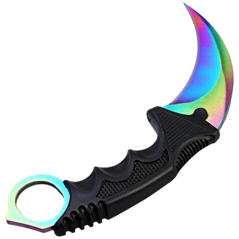 Camerazar Taktický nůž pro přežití CS:GO Karambit, chirurgická ocel, délka 19 cm, s plastovým pouzdrem