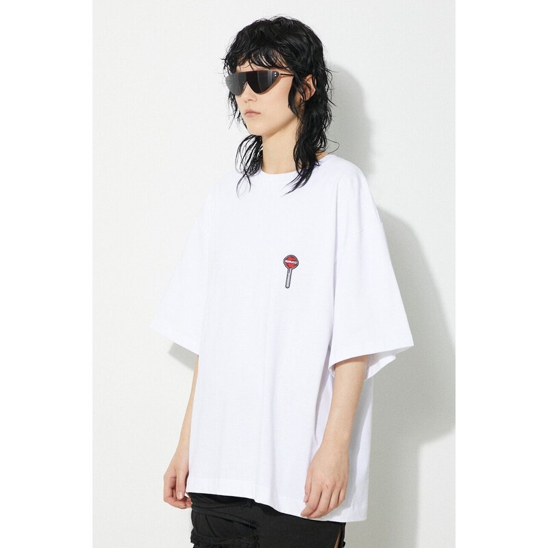 Bavlněné tričko Fiorucci Lollipop Patch Boxy T-Shirt bílá barva, M01FPTSH103CJ01WH03