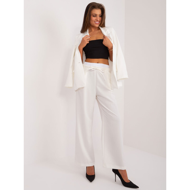 Italy Moda Trousers-DHJ-SP-A7327TR.57-ecru